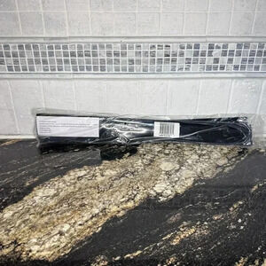 2 Pk Silicone Stove Counter Gap Cover Oven Guard Spill Seal Slit Filler, Black!